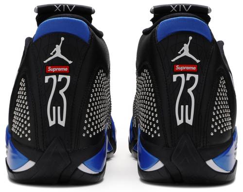 Supreme X Air Jordan 14 Black Varsity Royal