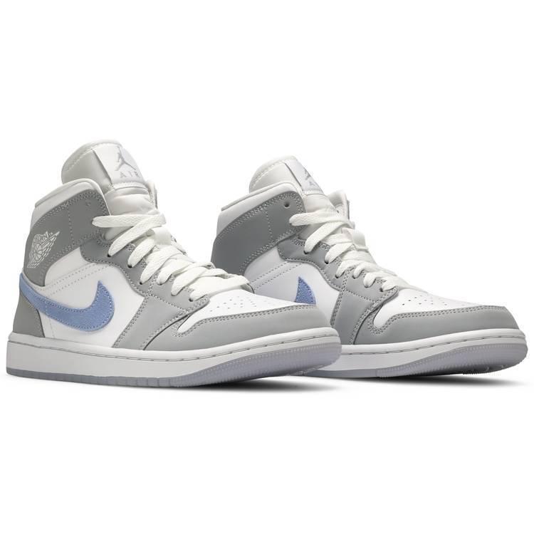 Air Jordan 1 Mid Grey Blue Womens