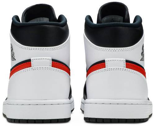 Air Jordan 1 Mid Black Chile Red White