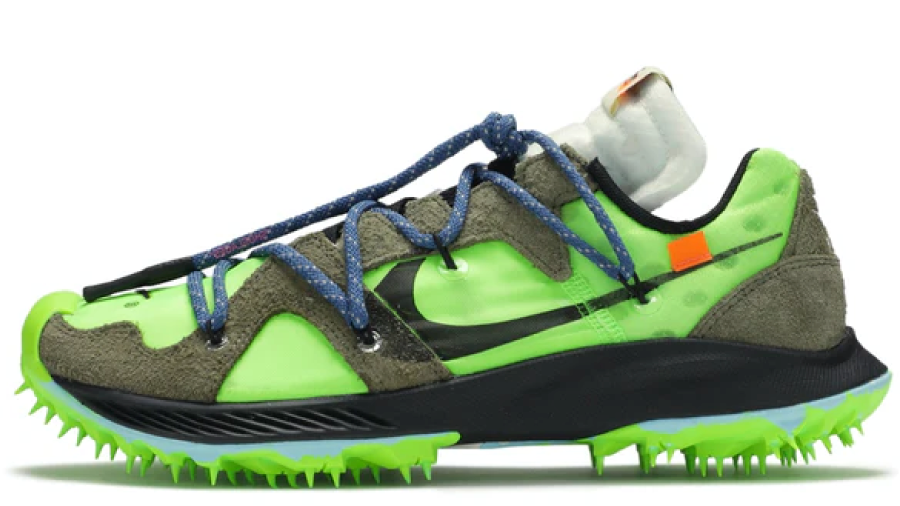 Off White X Nike Zoom Terra Kiger 5 Electric Green