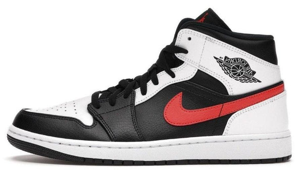 Air Jordan 1 Mid Black Chile Red White