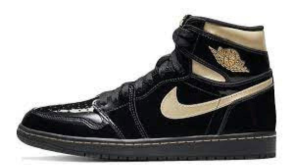 Air Jordan 1 High OG Patent Black Gold