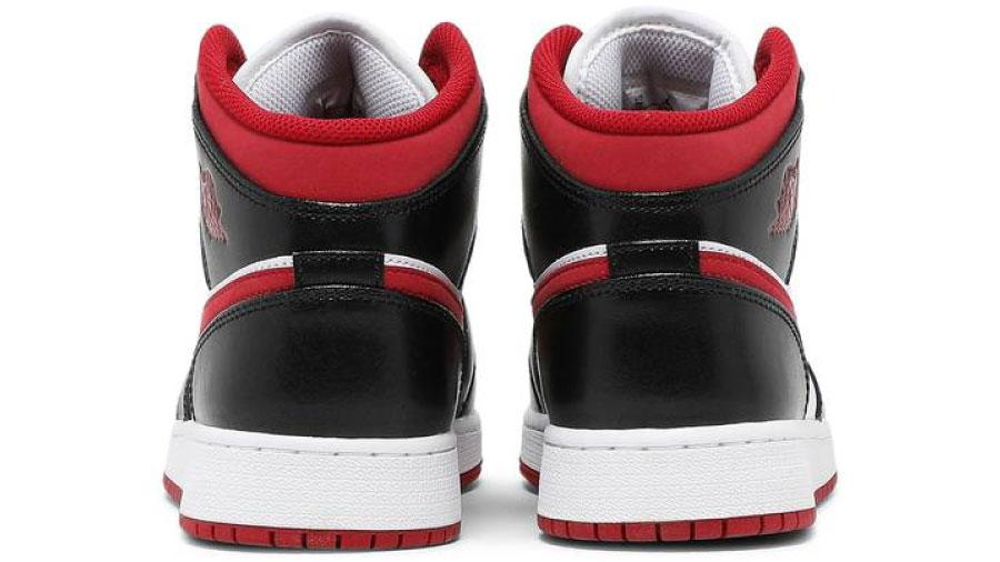 Air Jordan 1 Mid Black White Gym Red GS