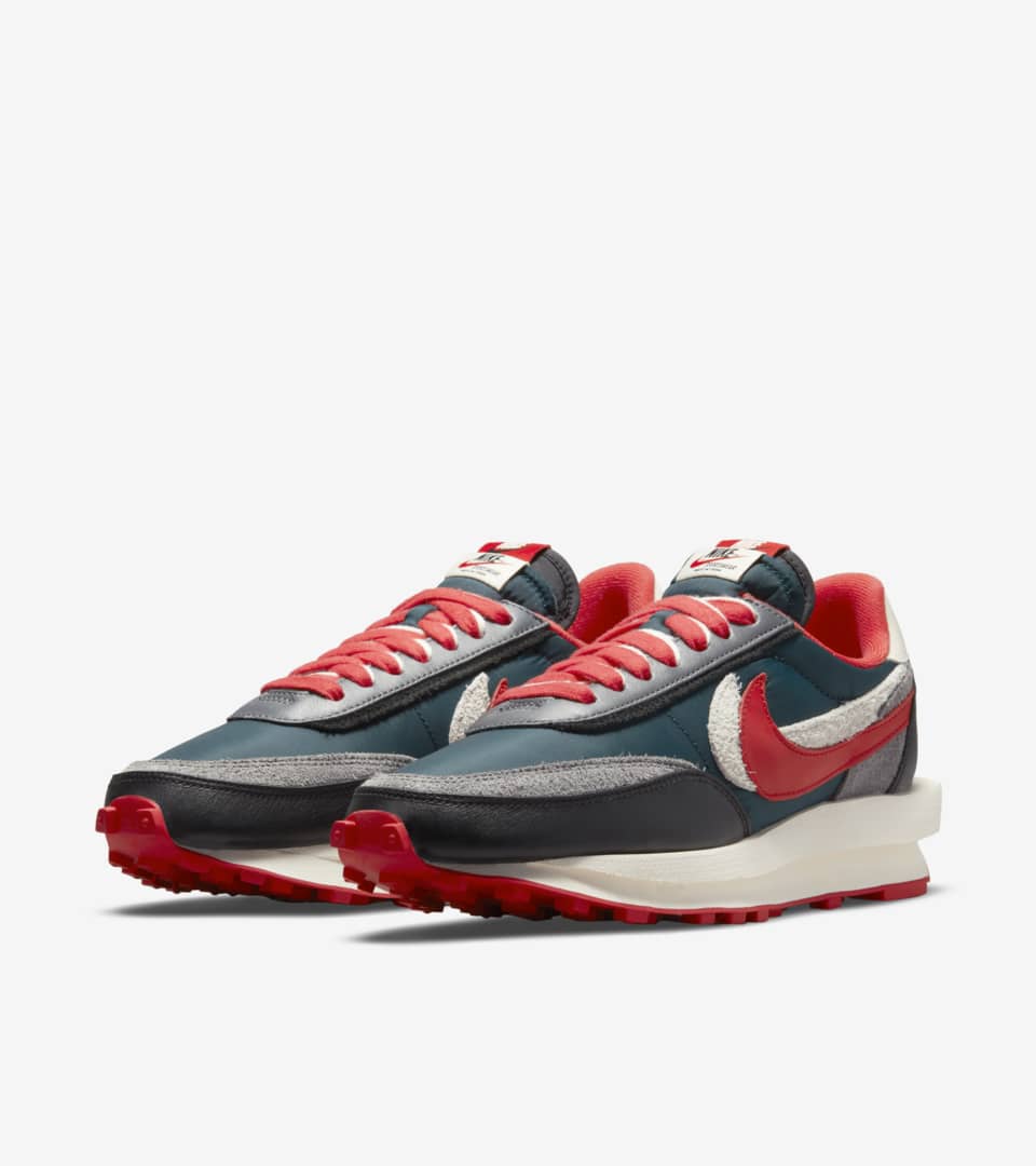 sacai x Undercover x LDWaffle  Midnight Spruce University Red