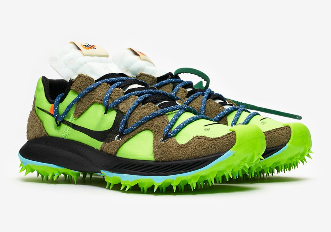Off White X Nike Zoom Terra Kiger 5 Electric Green